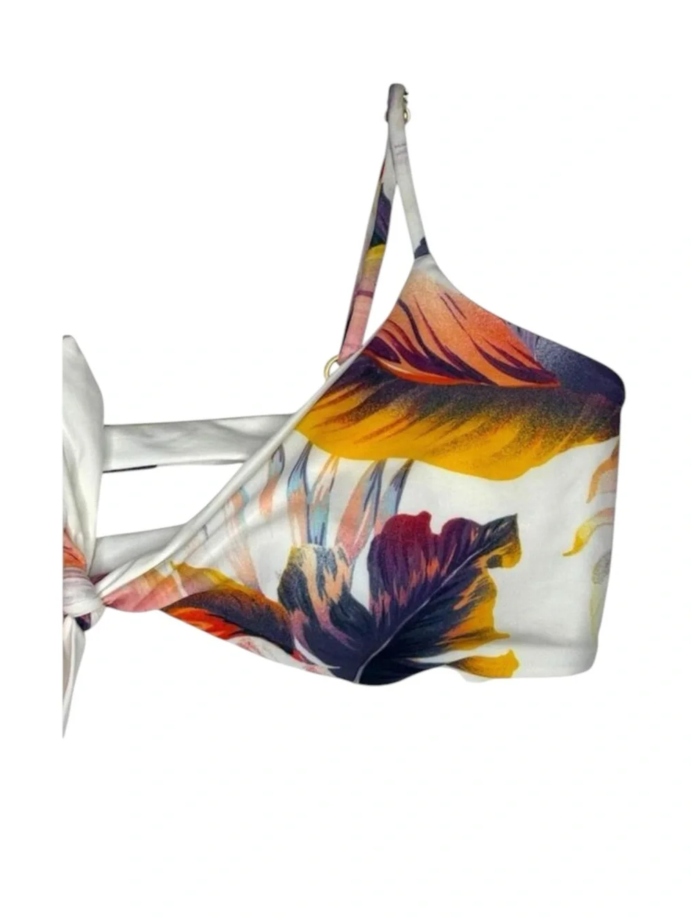 new L*Space ⚘ Flashback Bikini Swim Top ⚘ Sunset Palm / White Reversible ⚘ Large